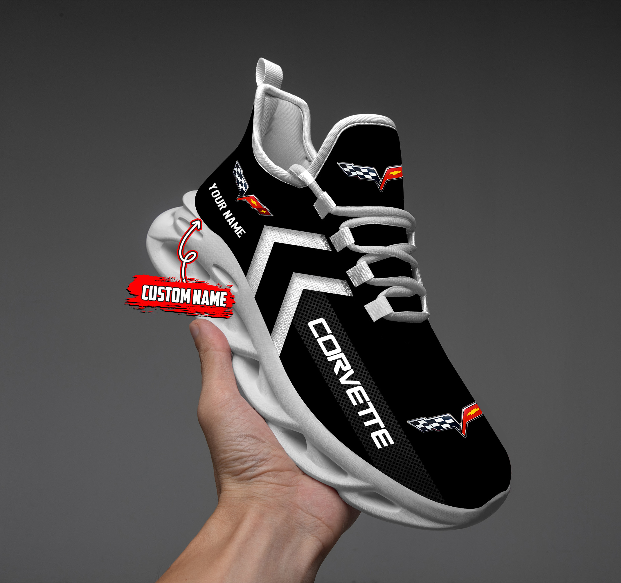 Corvette C4 Custom Name Max Soul Sneakers VS3