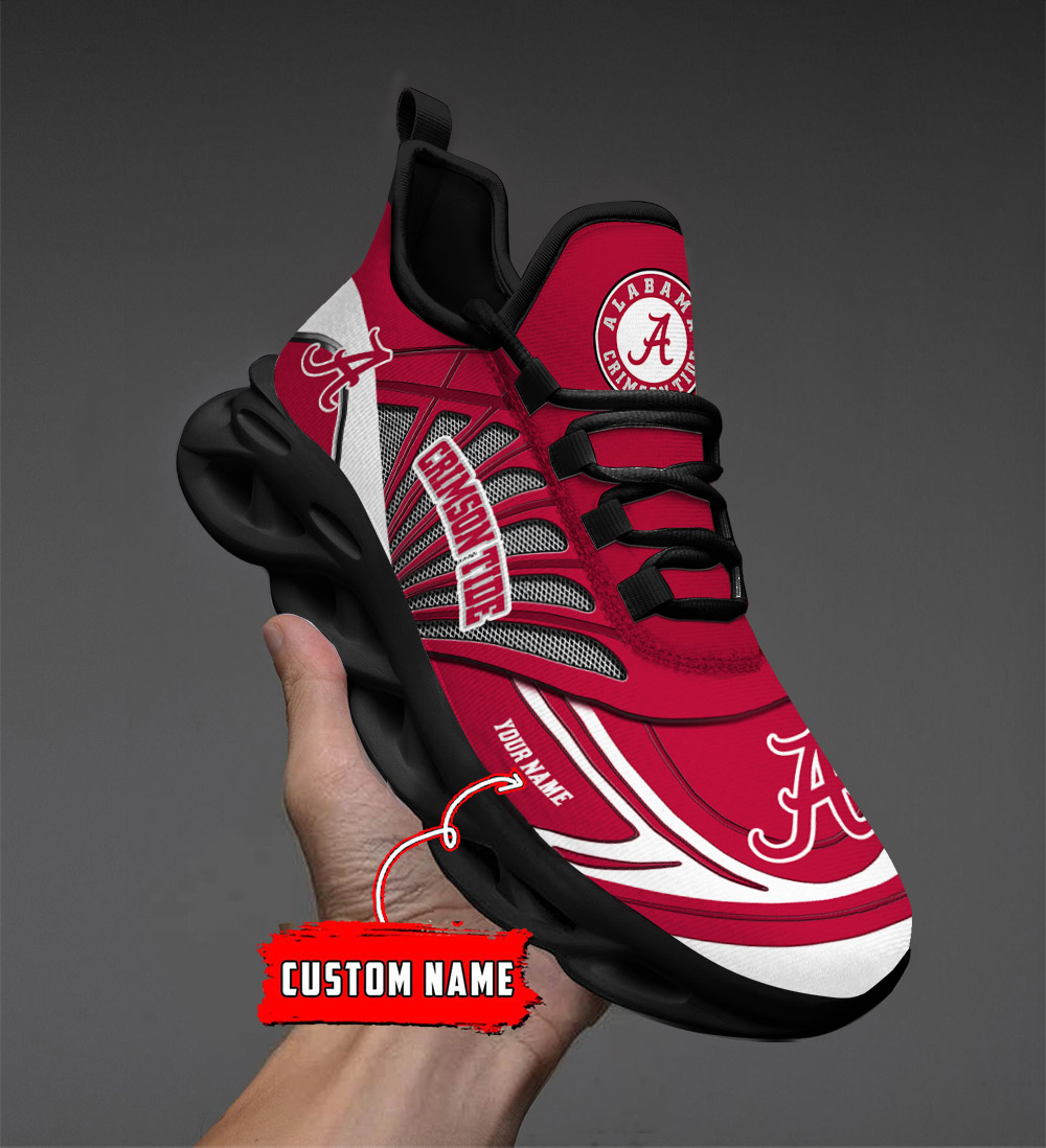 Custom Name 01 Alabama Crimson Tide PERSONALIZED MAX SOUL SHOES DS001