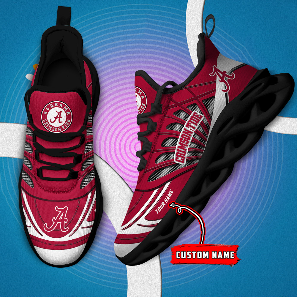 Custom Name 01 Alabama Crimson Tide PERSONALIZED MAX SOUL SHOES DS001