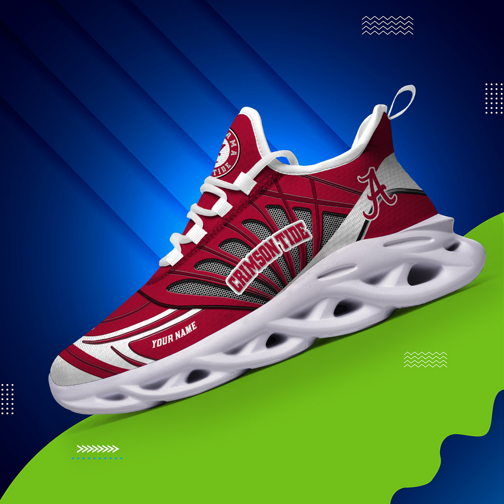 Custom Name 01 Alabama Crimson Tide PERSONALIZED MAX SOUL SHOES DS001