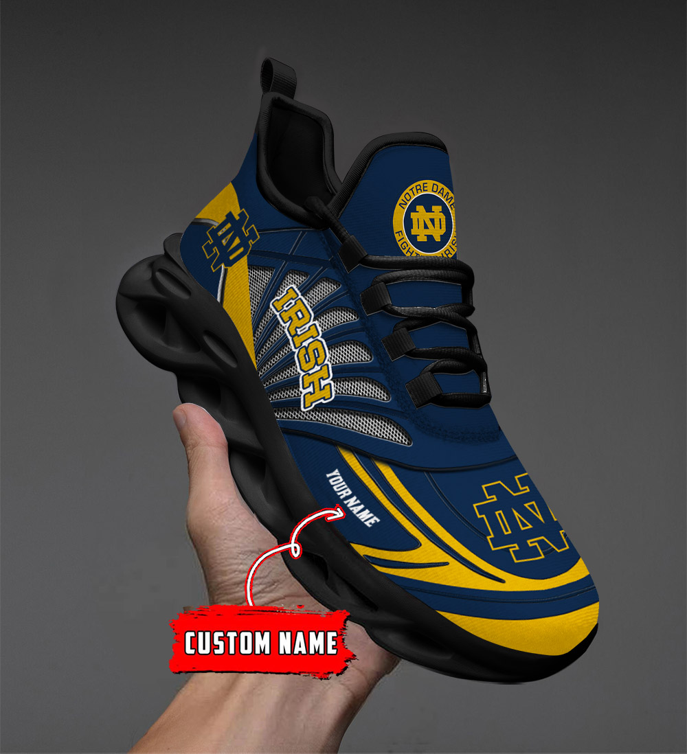 Custom Name 02 Notre Dame Fighting Irish PERSONALIZED MAX SOUL SHOES DS001