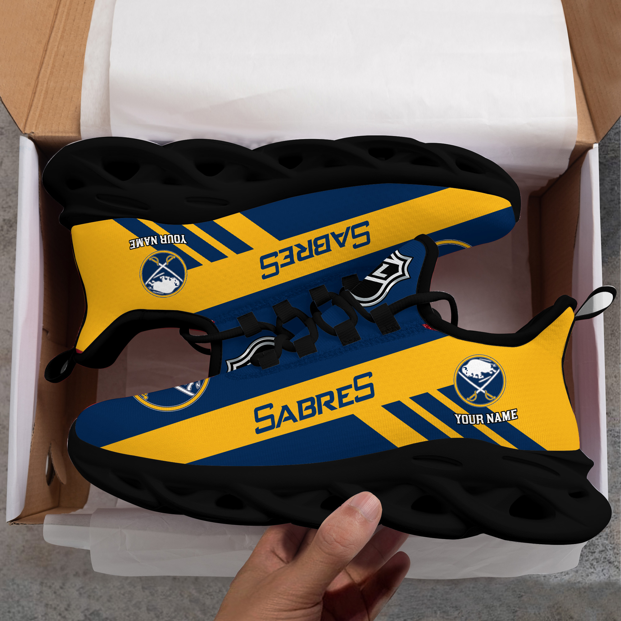 Custom Name Buffalo Sabres PERSONALIZED MAX SOUL SHOES DS004