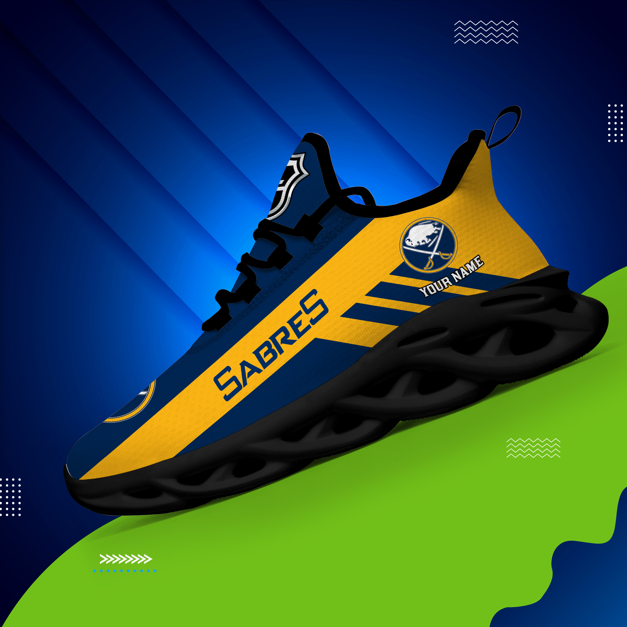 Custom Name Buffalo Sabres PERSONALIZED MAX SOUL SHOES DS004