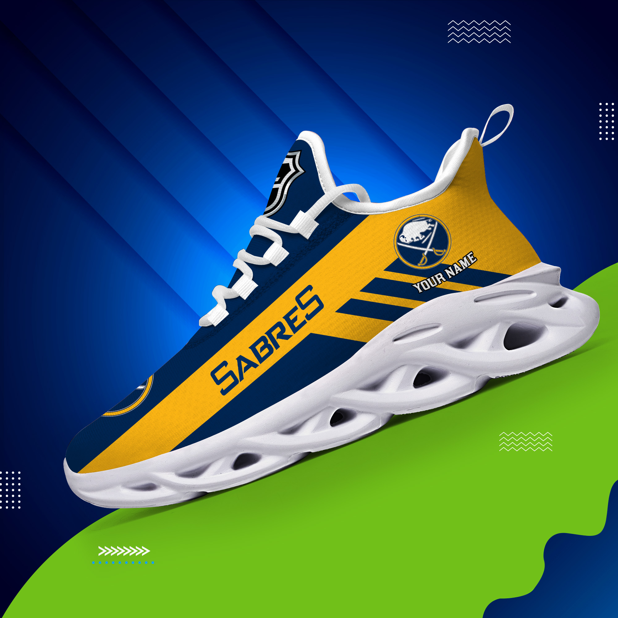 Custom Name Buffalo Sabres PERSONALIZED MAX SOUL SHOES DS004