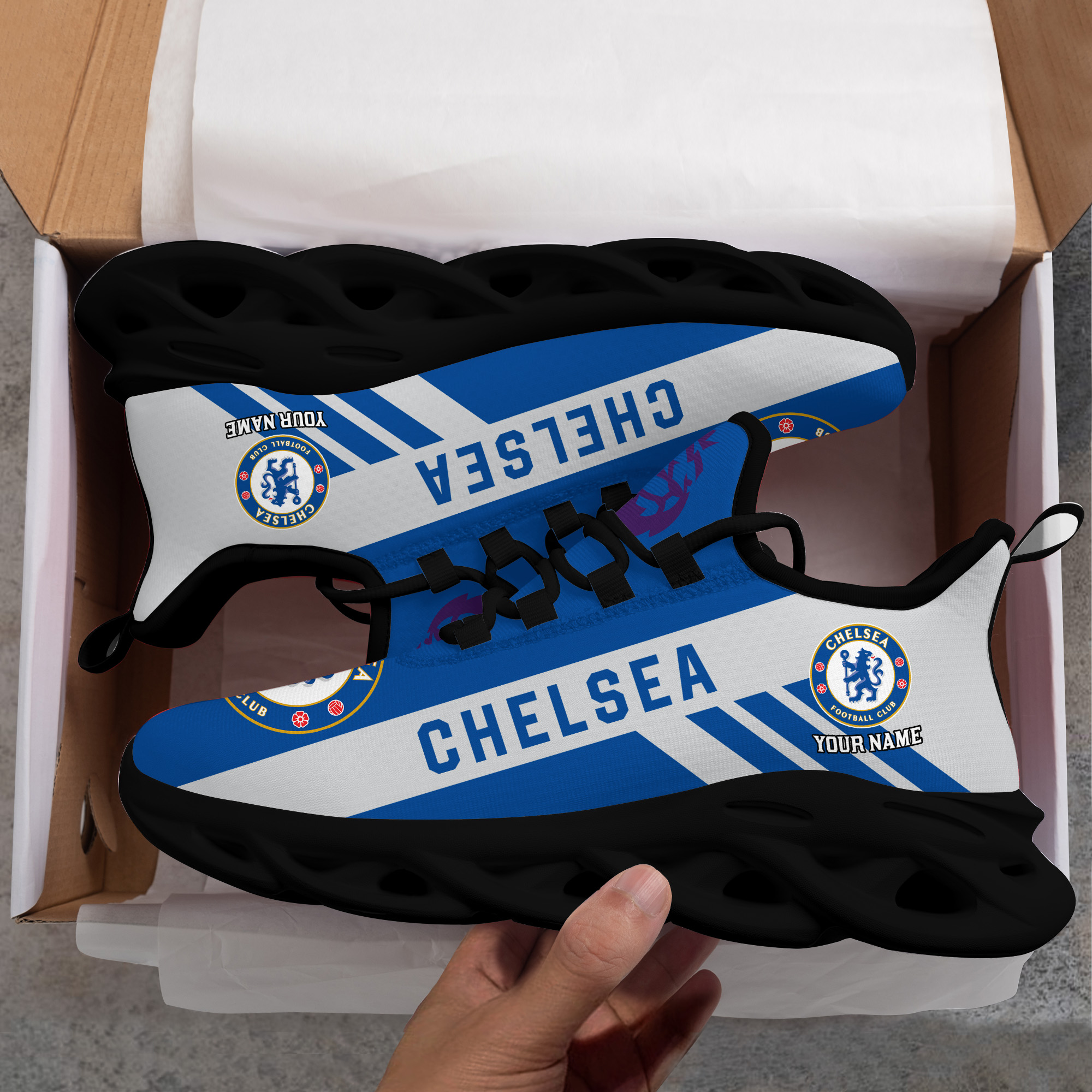 Custom Name Chelsea PERSONALIZED MAX SOUL SHOES DS006 EPL