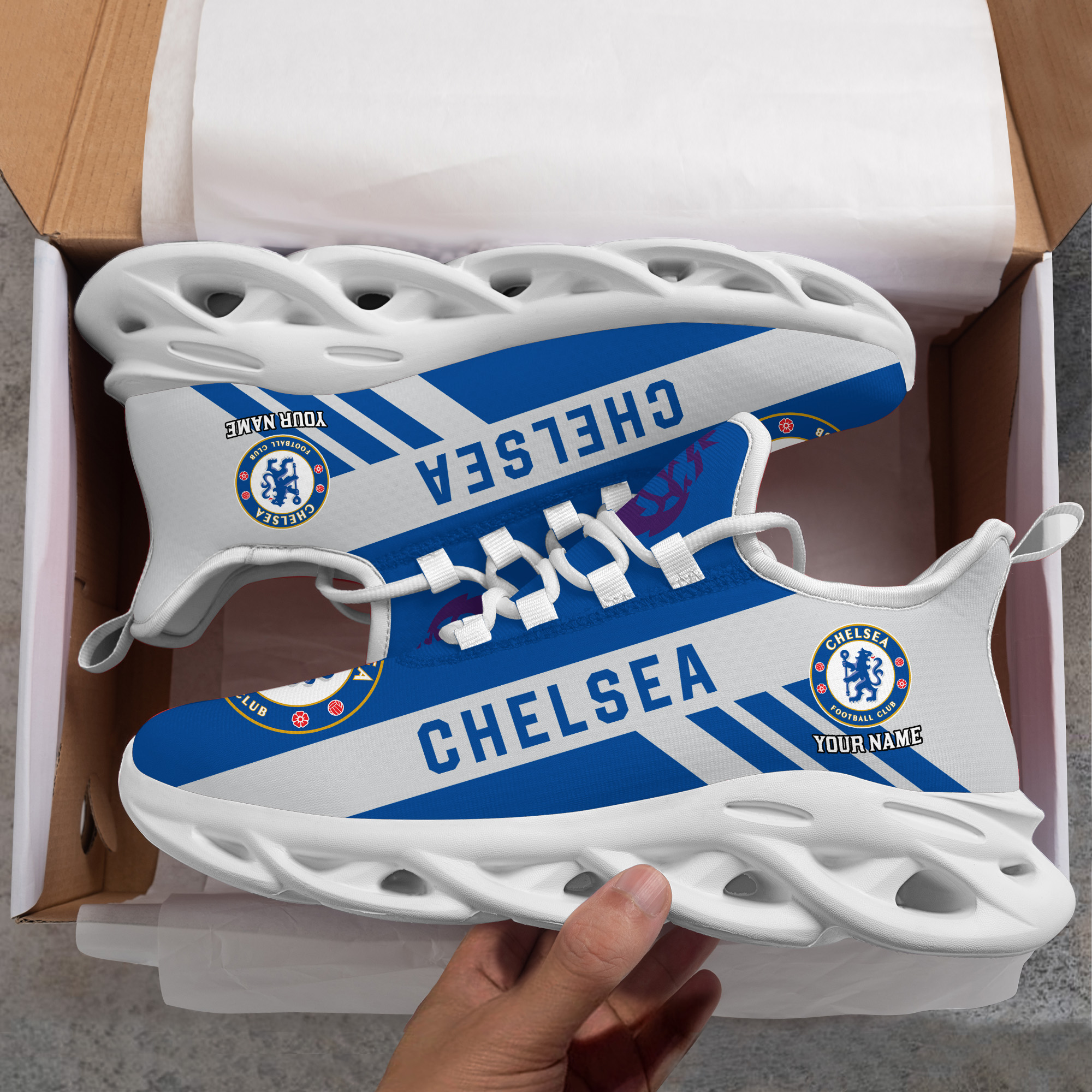 Custom Name Chelsea PERSONALIZED MAX SOUL SHOES DS006 EPL