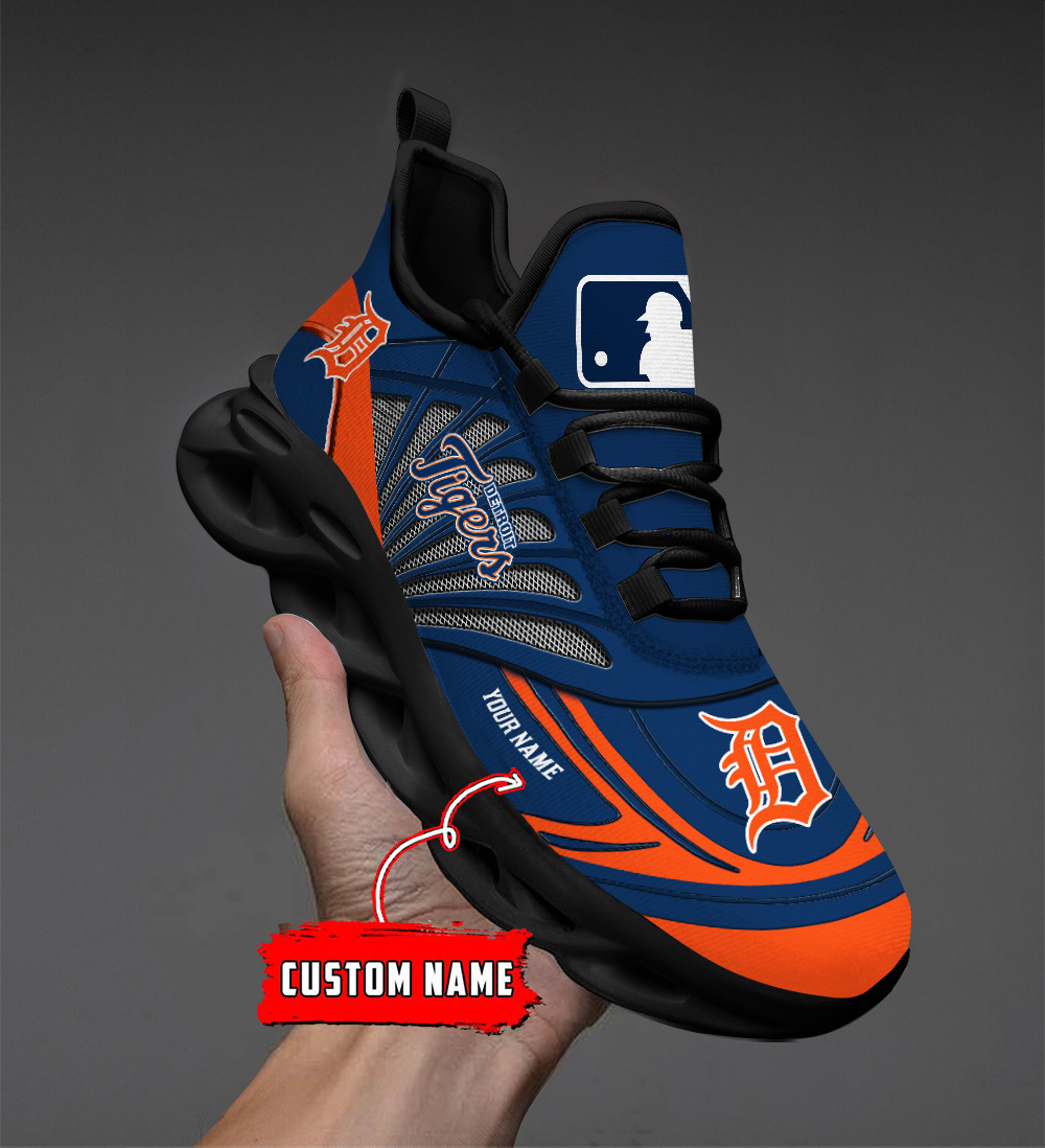 Custom Name Detroit Tigers PERSONALIZED MAX SOUL SHOES DS005