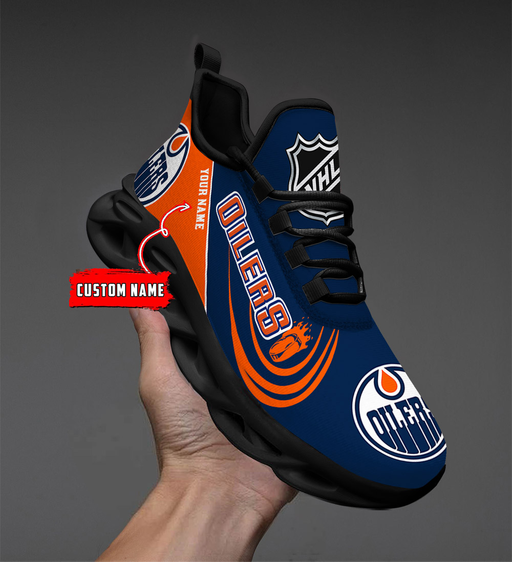 Custom Name Edmonton Oilers PERSONALIZED MAX SOUL SHOES DS006