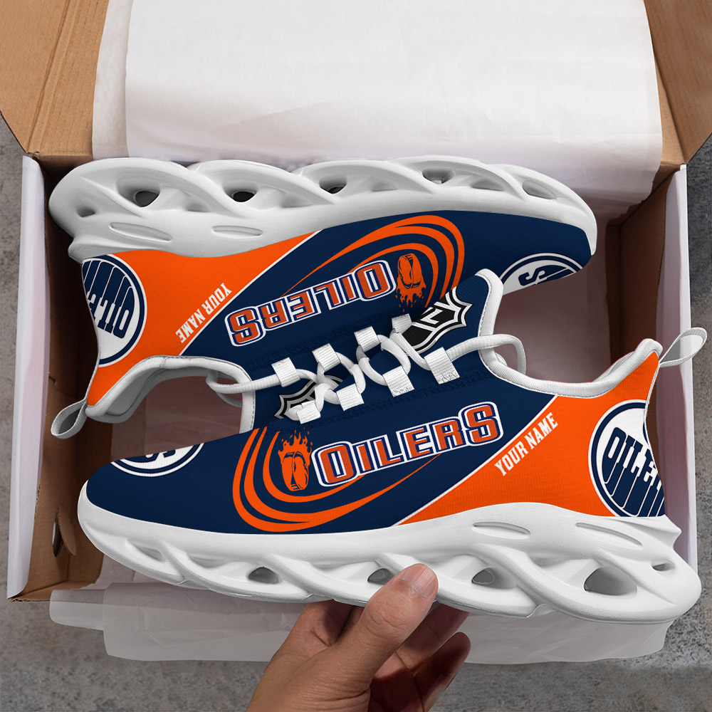 Custom Name Edmonton Oilers PERSONALIZED MAX SOUL SHOES DS006