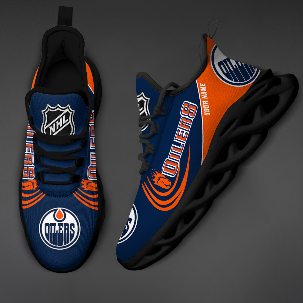 Custom Name Edmonton Oilers PERSONALIZED MAX SOUL SHOES DS006