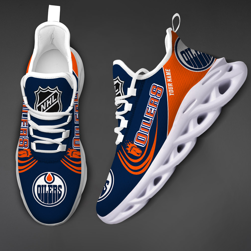 Custom Name Edmonton Oilers PERSONALIZED MAX SOUL SHOES DS006