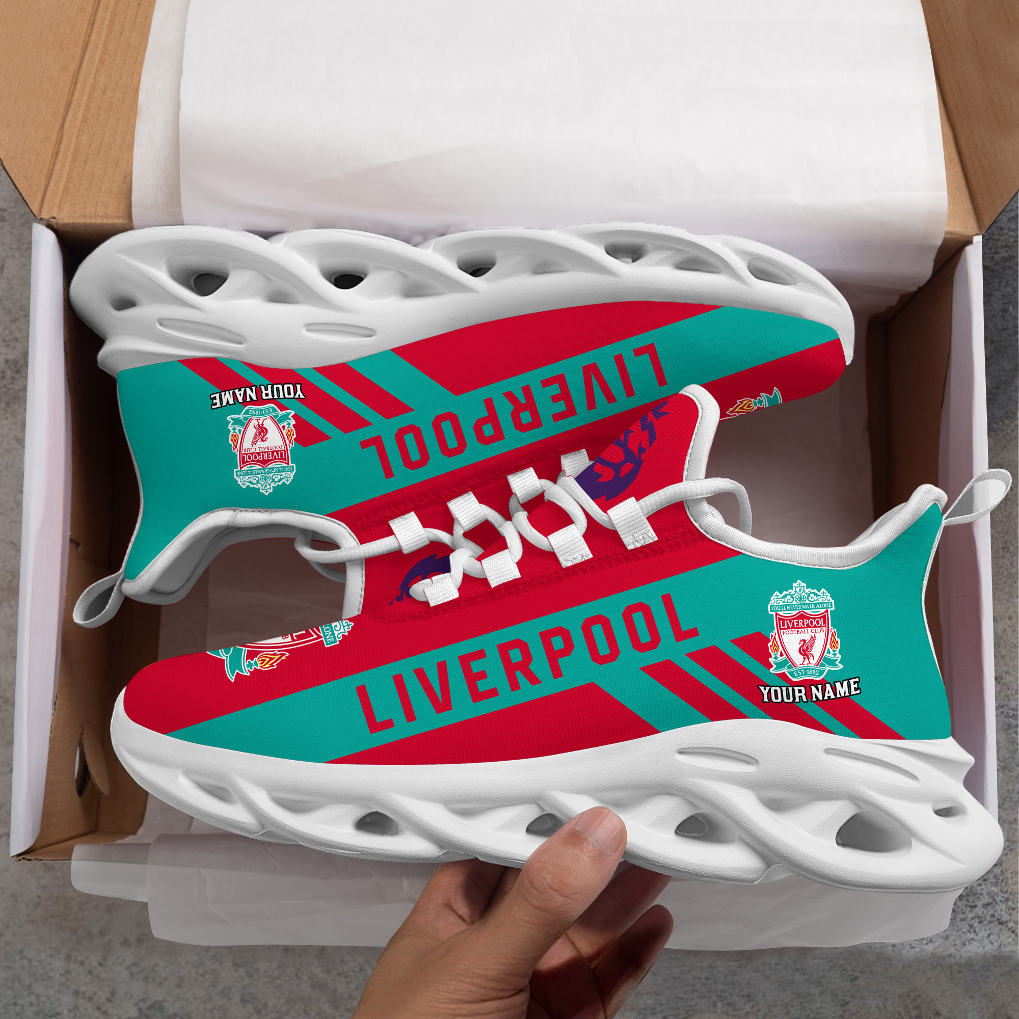 Custom Name Liverpool PERSONALIZED MAX SOUL SHOES DS006 EPL