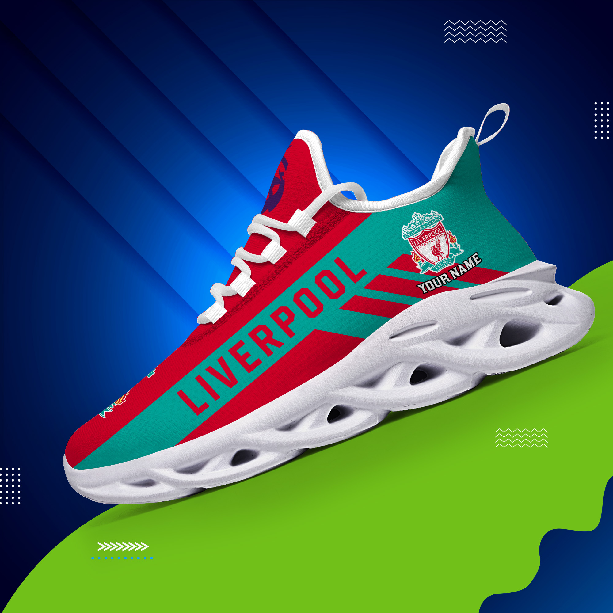 Custom Name Liverpool PERSONALIZED MAX SOUL SHOES DS006 EPL