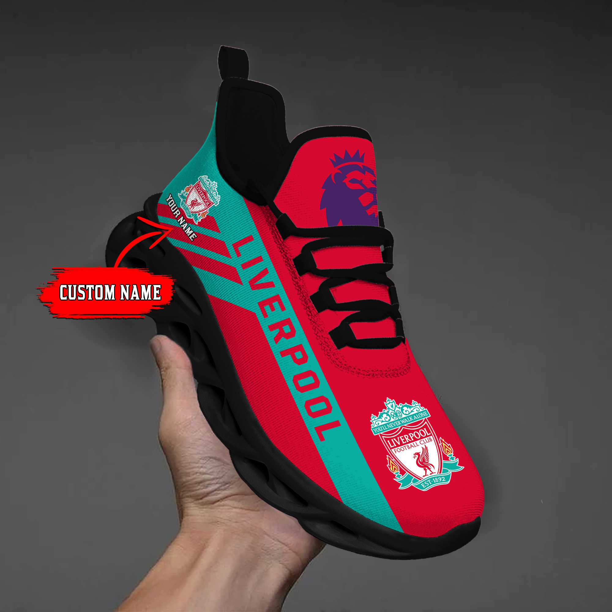Custom Name Liverpool PERSONALIZED MAX SOUL SHOES DS006 EPL