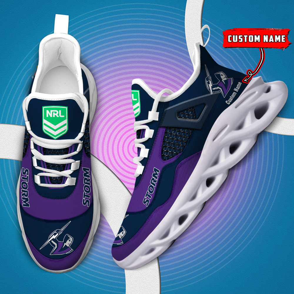 Custom Name Melbourne Storm NRL MAX SOUL SHOES DS001