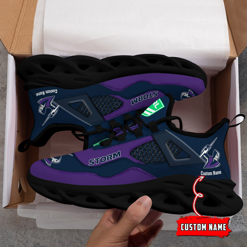 Custom Name Melbourne Storm NRL MAX SOUL SHOES DS001