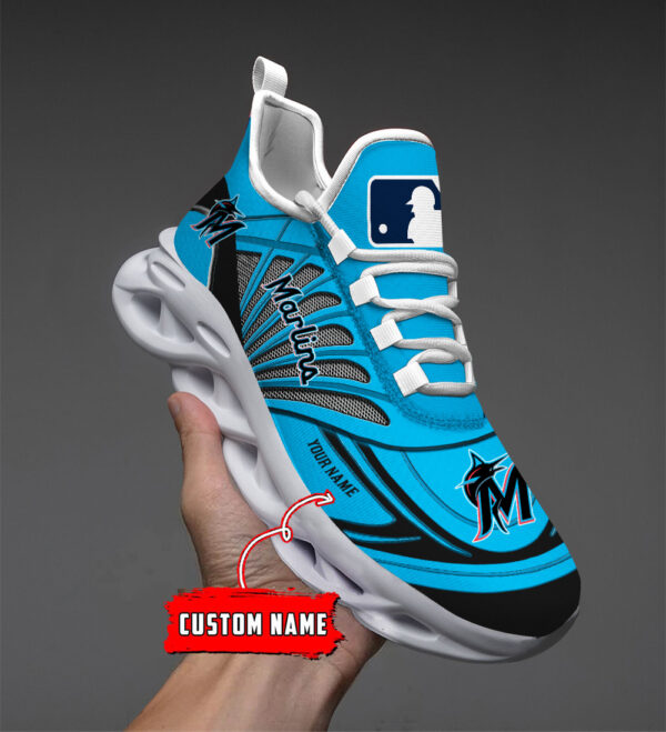 Custom Name Miami Marlins PERSONALIZED MAX SOUL SHOES DS005