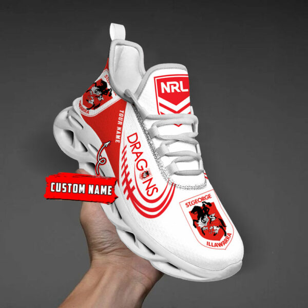 Custom Name St. George Illawarra Dragons PERSONALIZED MAX SOUL SHOES DS006