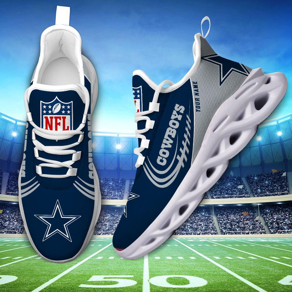 Dallas Cowboys Black Max Soul Shoes 2026 Versions Custom Name 630
