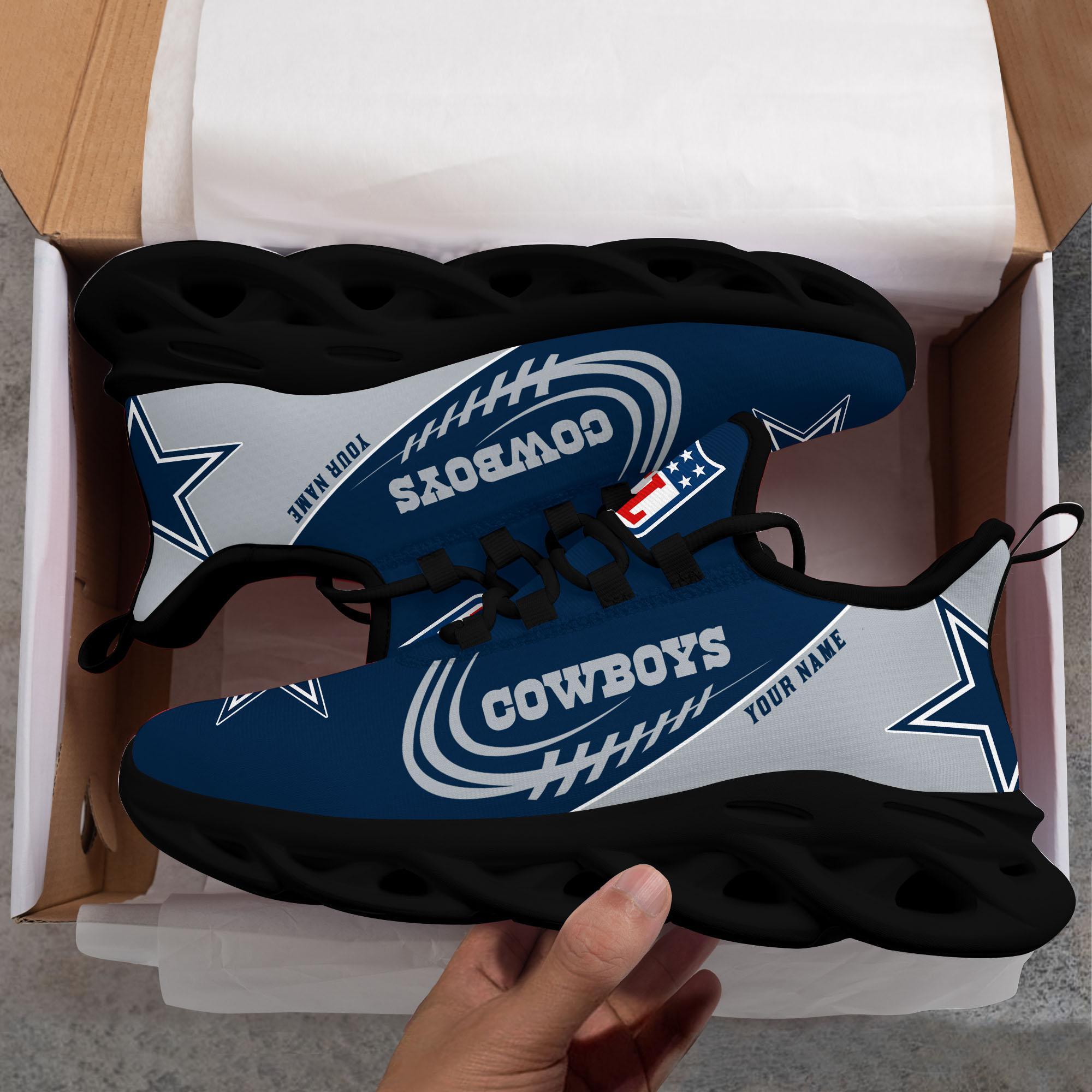 Dallas Cowboys Black Max Soul Shoes 2026 Versions Custom Name 630