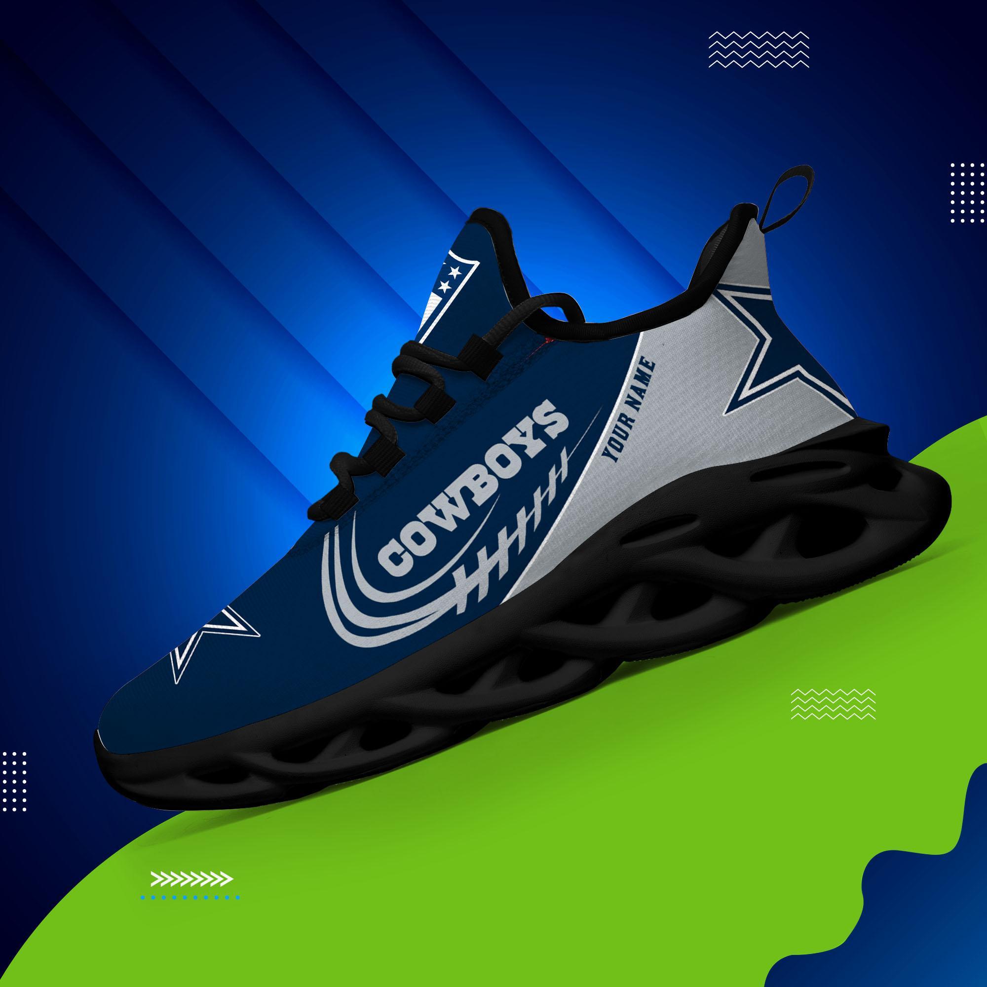 Dallas Cowboys Black Max Soul Shoes 2026 Versions Custom Name 630