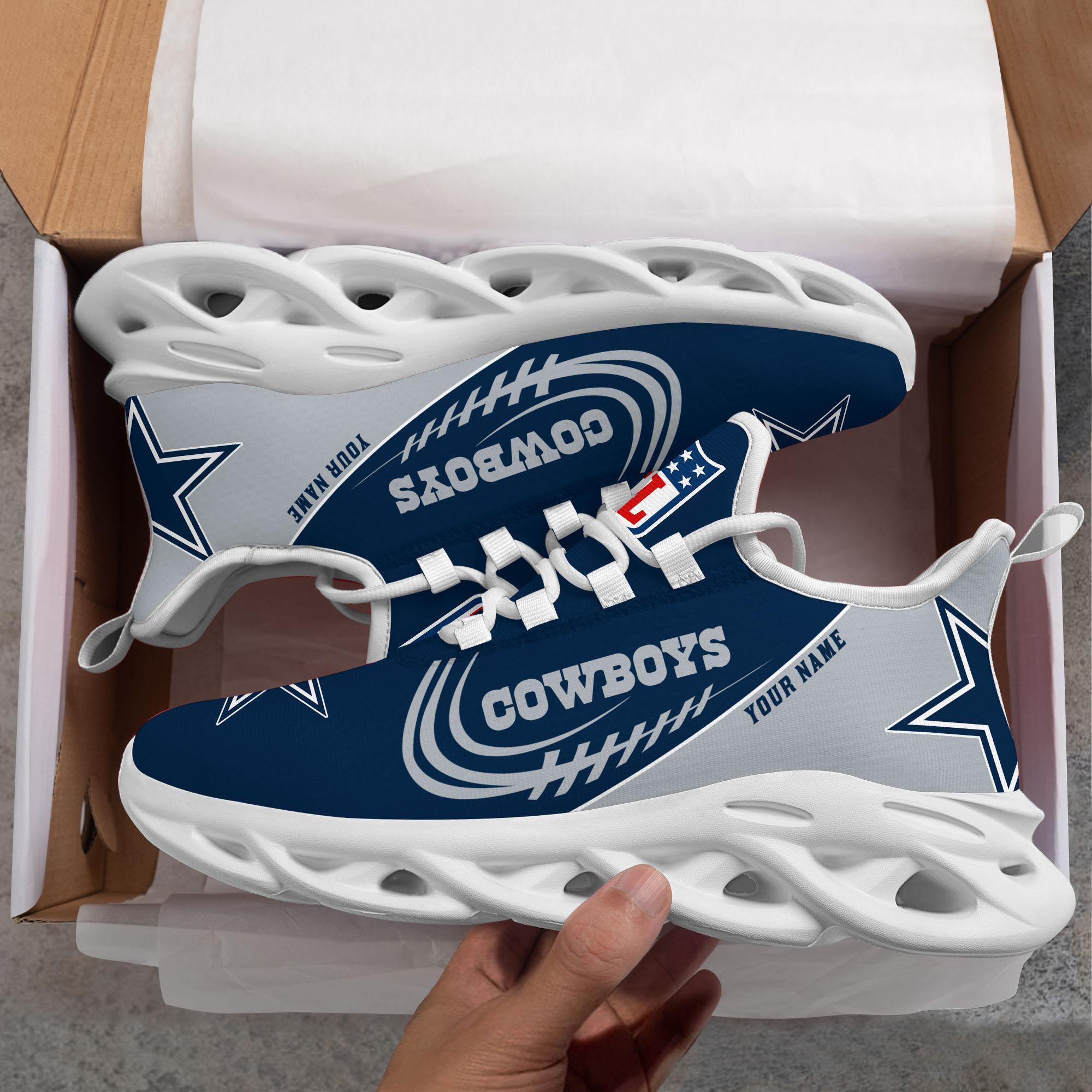Dallas Cowboys Black Max Soul Shoes 2026 Versions Custom Name 630