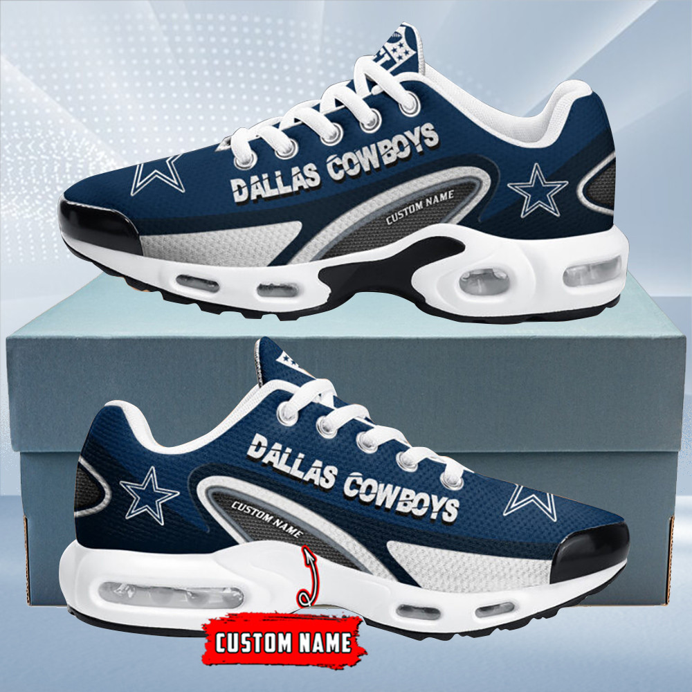 Dallas Cowboys Personalized Name Team Logo Mix Colors Oval Line TN Air Max Shoes Air Cushion Sneakers
