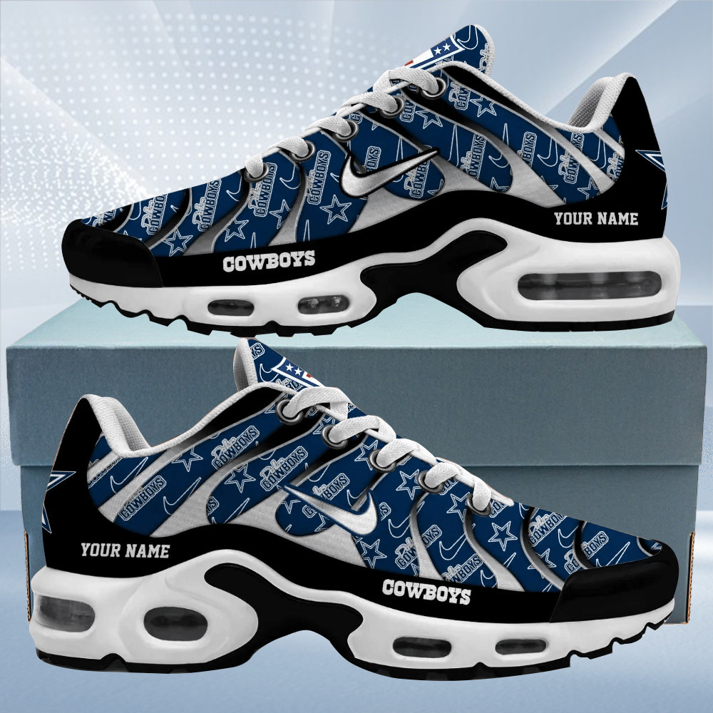 Dallas Cowboys Personalized Name Team Mix Colors V5 TN Air Max Shoes Air Cushion Sneakers