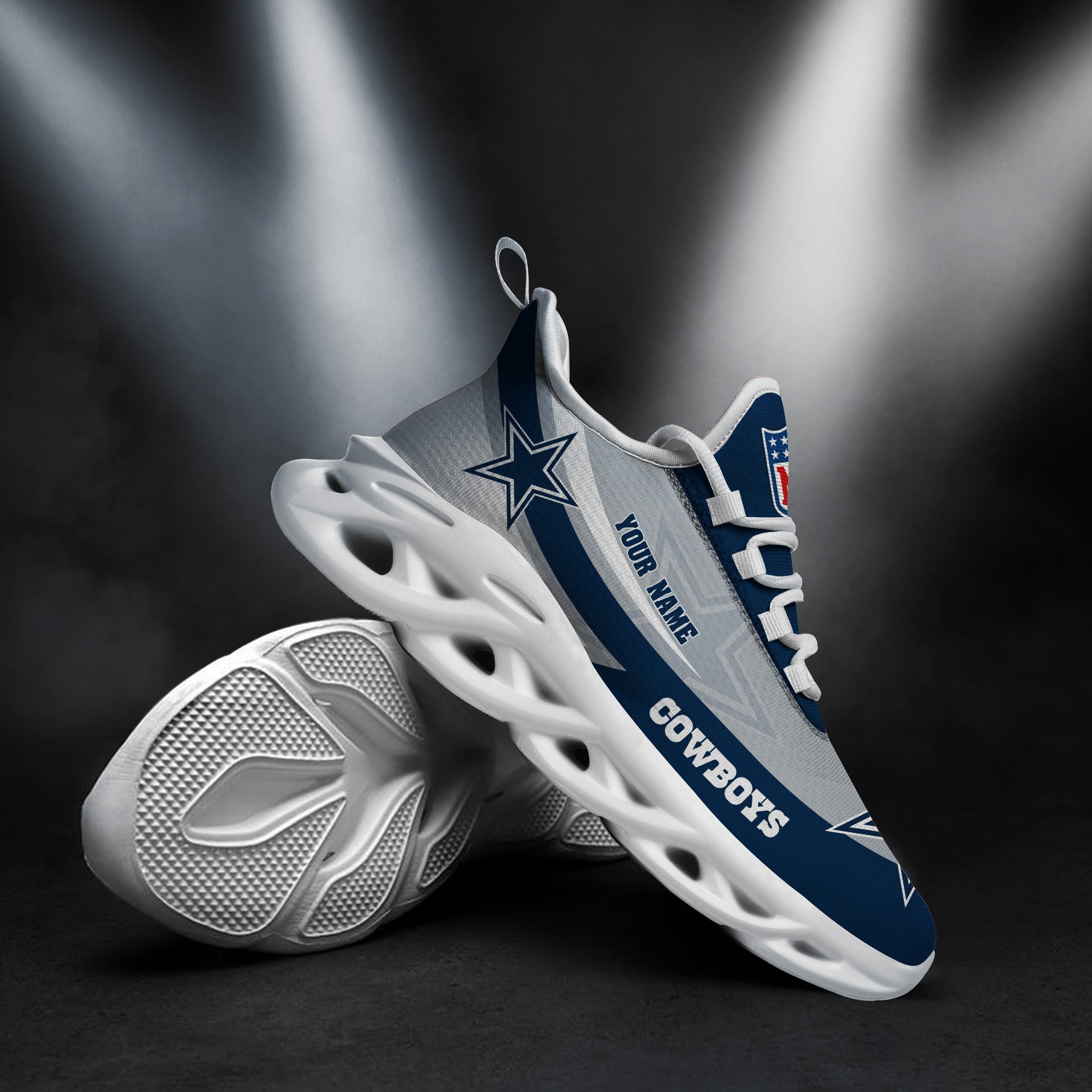 Dallas Cowboys White Max Soul Shoes 2026 Versions Custom Your Name, Sports Gift For Fan, Sport Gifts PH410