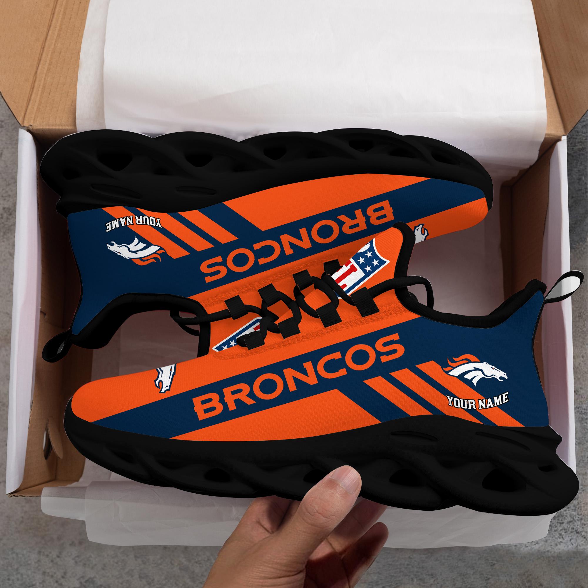 Denver Broncos Black Max Soul Shoes 2026 Versions Custom Name 635