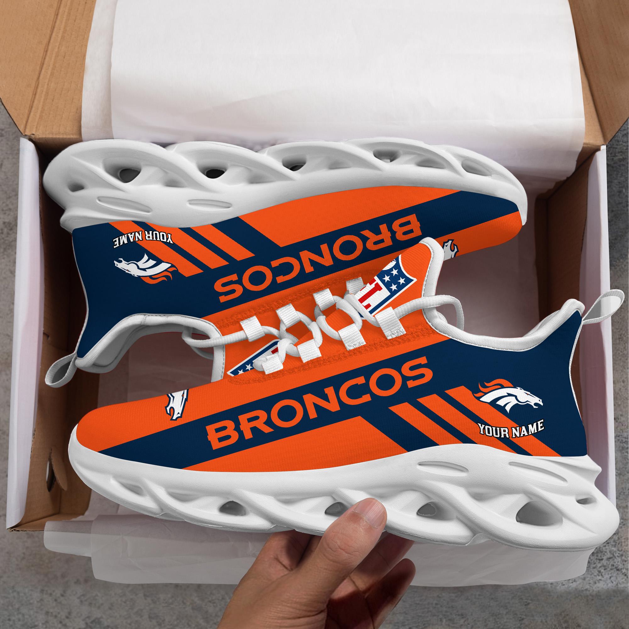 Denver Broncos Black Max Soul Shoes 2026 Versions Custom Name 635