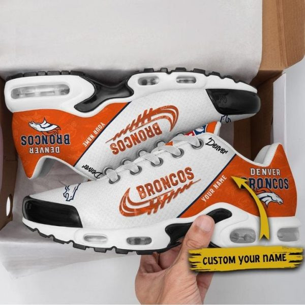 Denver Broncos Personalized Name Team Mix Colors Wing Logo TN Air Max Shoes Air Cushion Sneakers