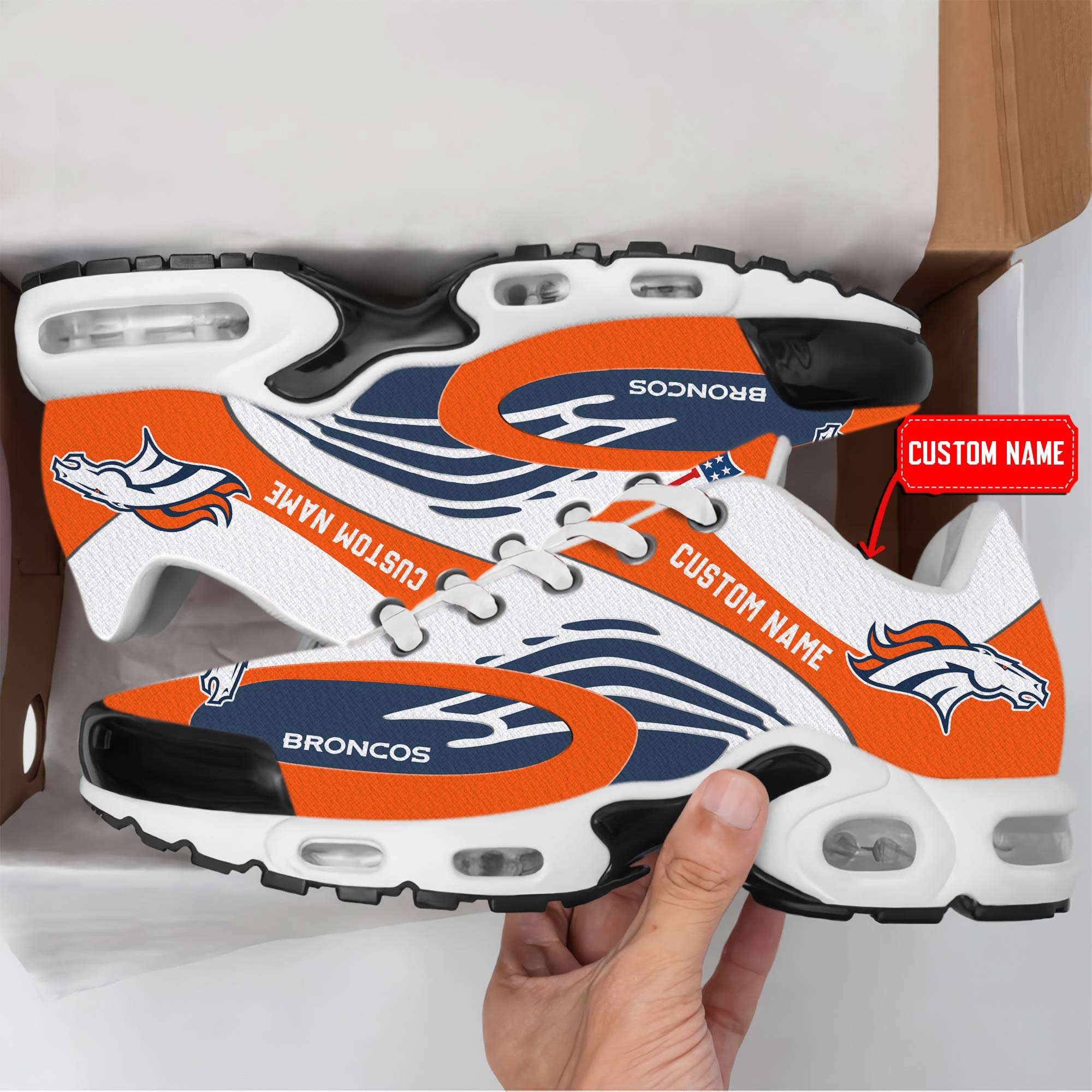Denver Broncos Premium Air Max Plus Sport Sneakers For Fan Gifts