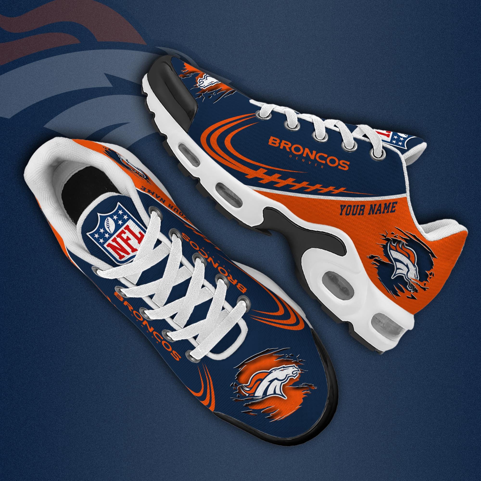 Denver Broncos TN Shoes 2026 Version Custom Name