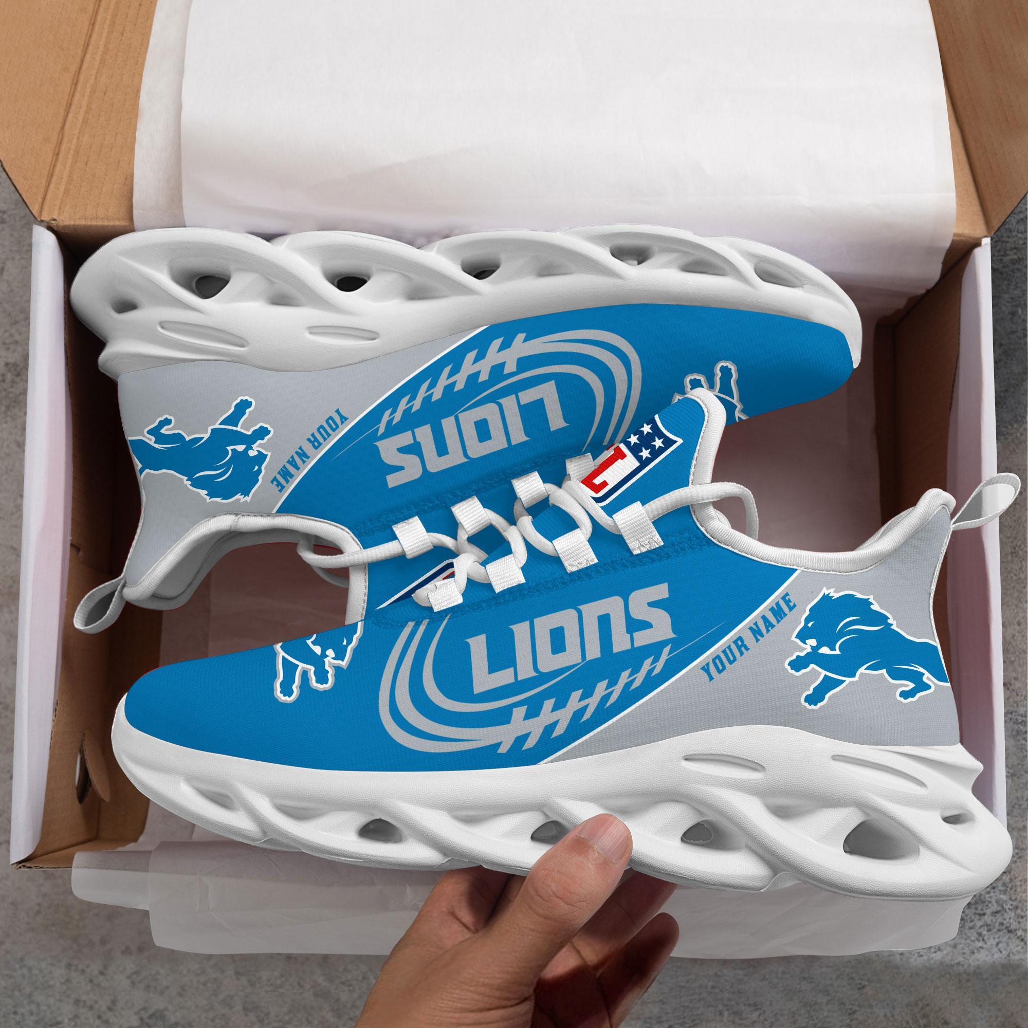 Detroit Lions Black Max Soul Shoes 2026 Versions Custom Name 630