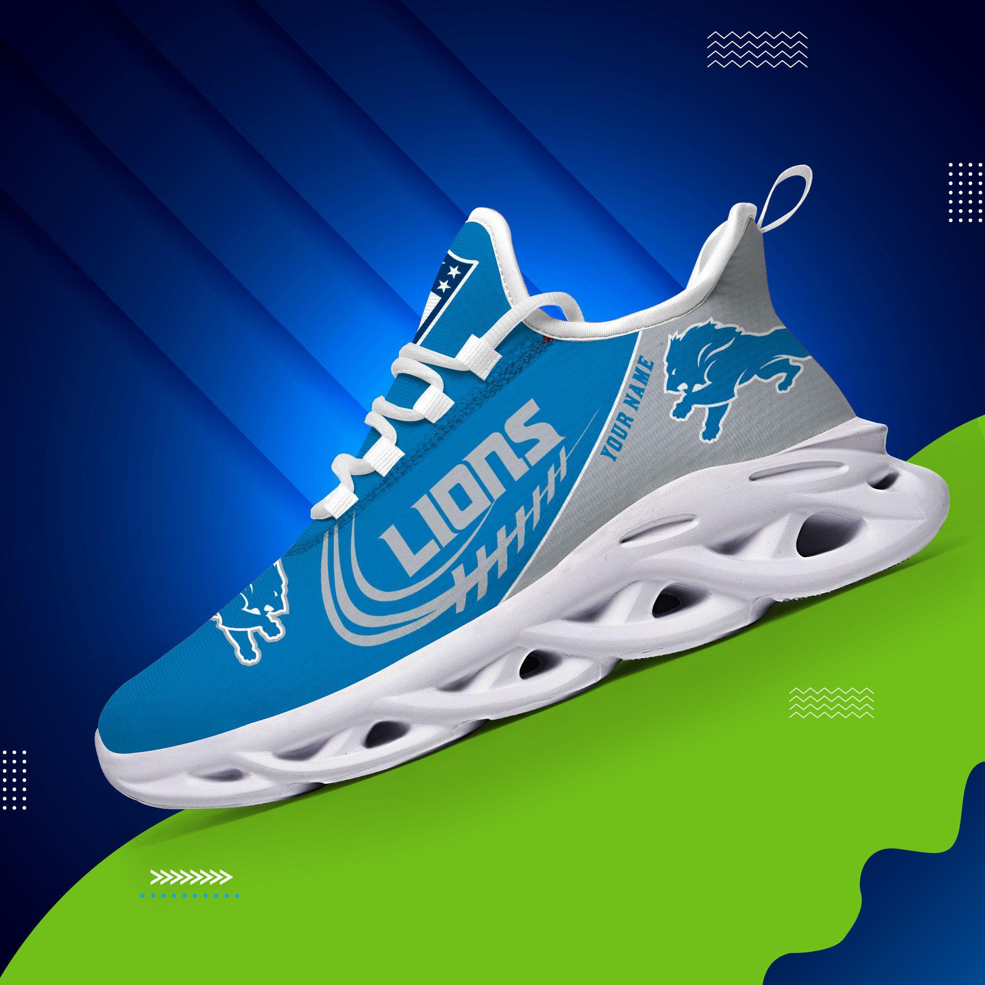 Detroit Lions Black Max Soul Shoes 2026 Versions Custom Name 630