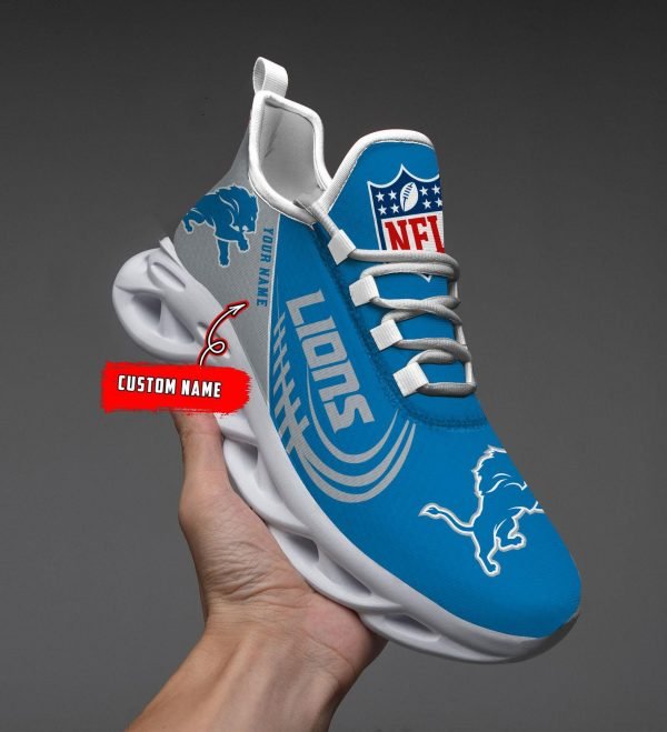Detroit Lions Black Max Soul Shoes 2026 Versions Custom Name 630