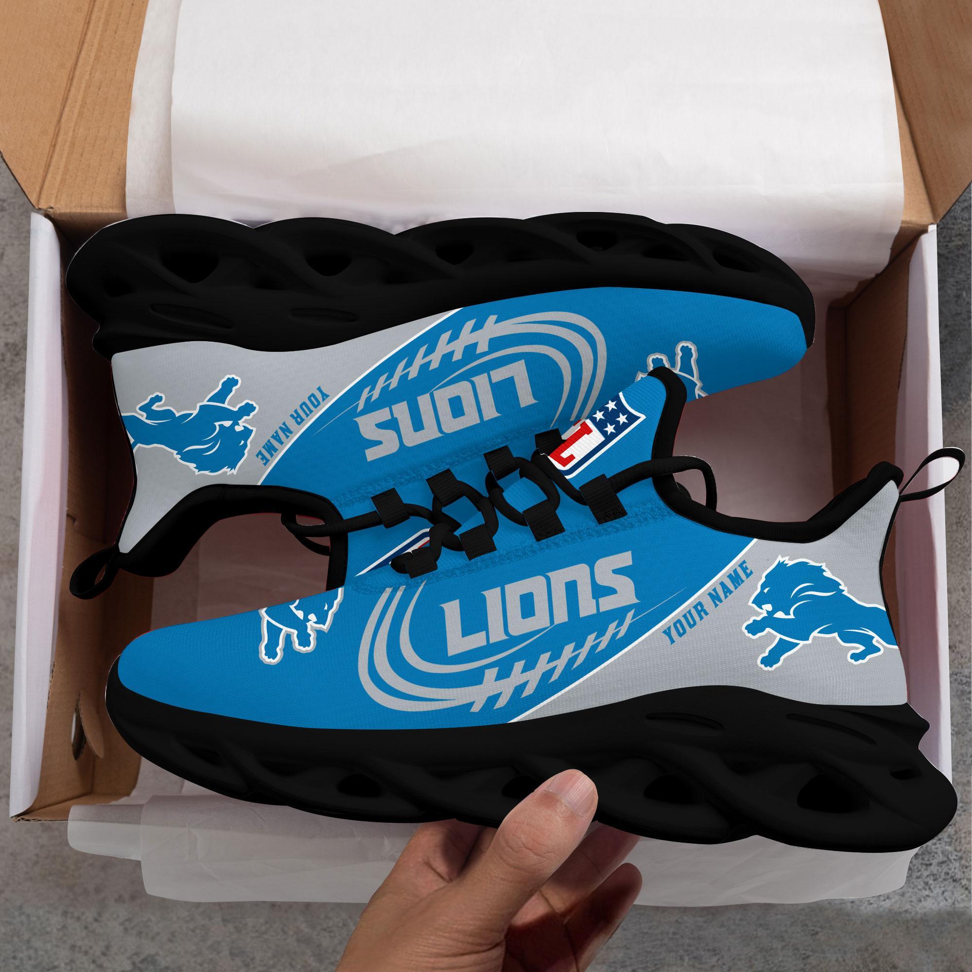 Detroit Lions Black Max Soul Shoes 2026 Versions Custom Name 630
