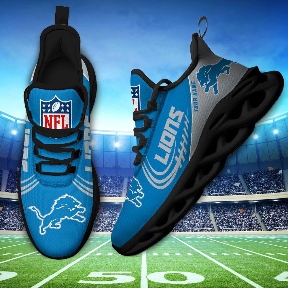 Detroit Lions Black Max Soul Shoes 2026 Versions Custom Name 630