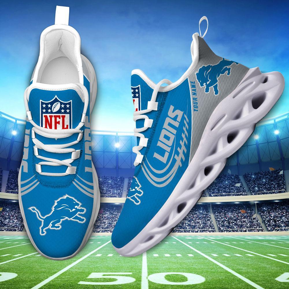 Detroit Lions Black Max Soul Shoes 2026 Versions Custom Name 630