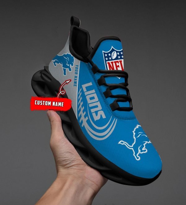 Detroit Lions Black Max Soul Shoes 2026 Versions Custom Name 630