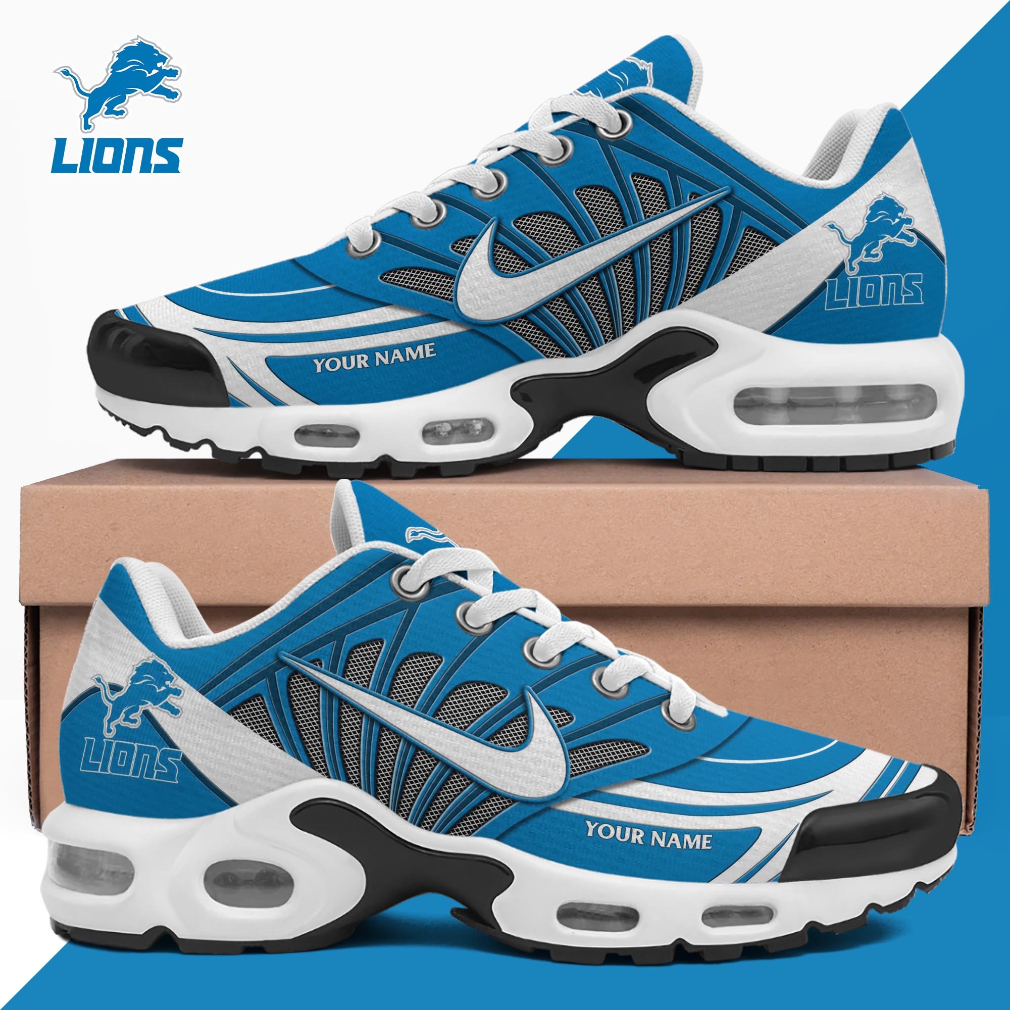 Detroit Lions TN Shoes 2026 Version Custom Name 137