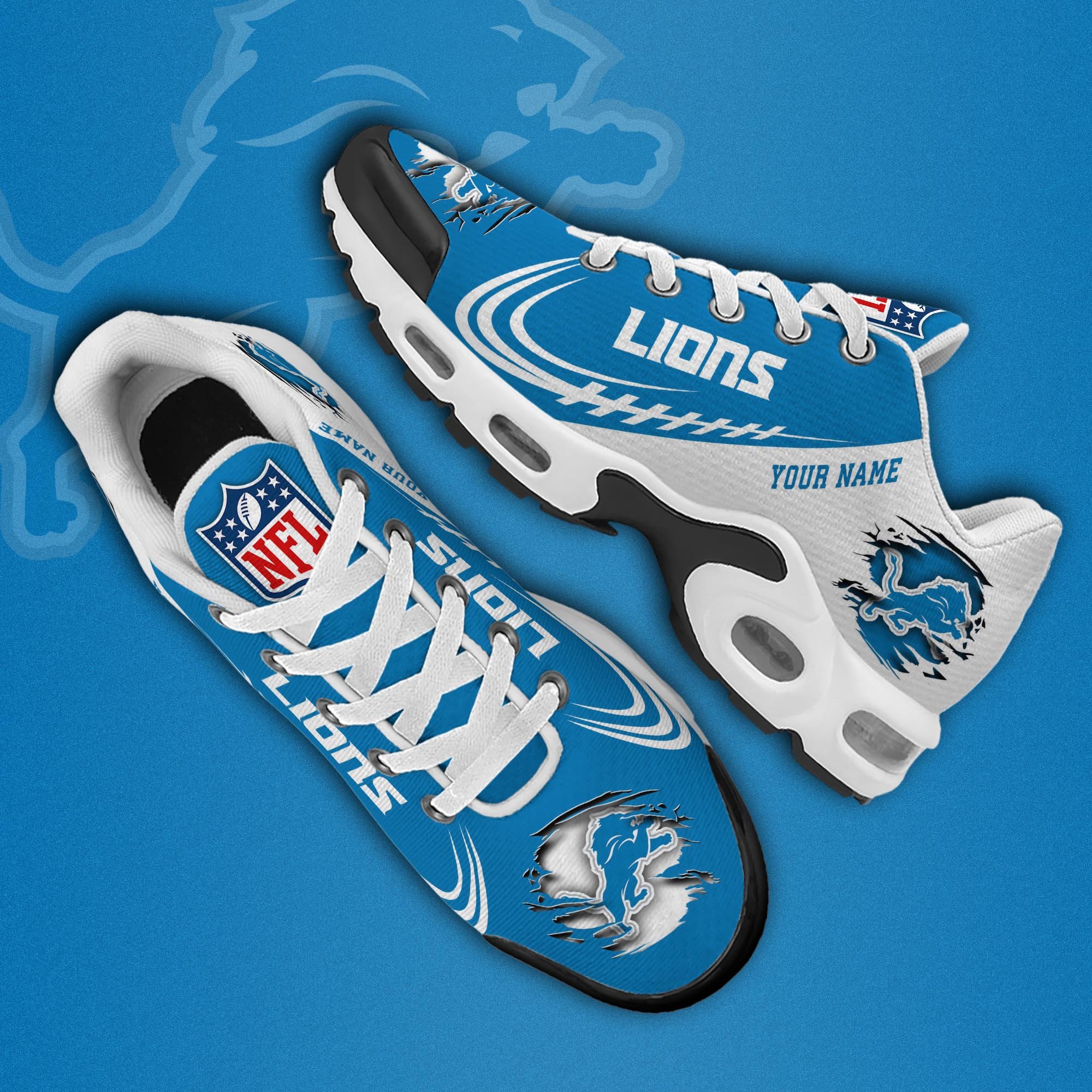 Detroit Lions TN Shoes 2026 Version Custom Name