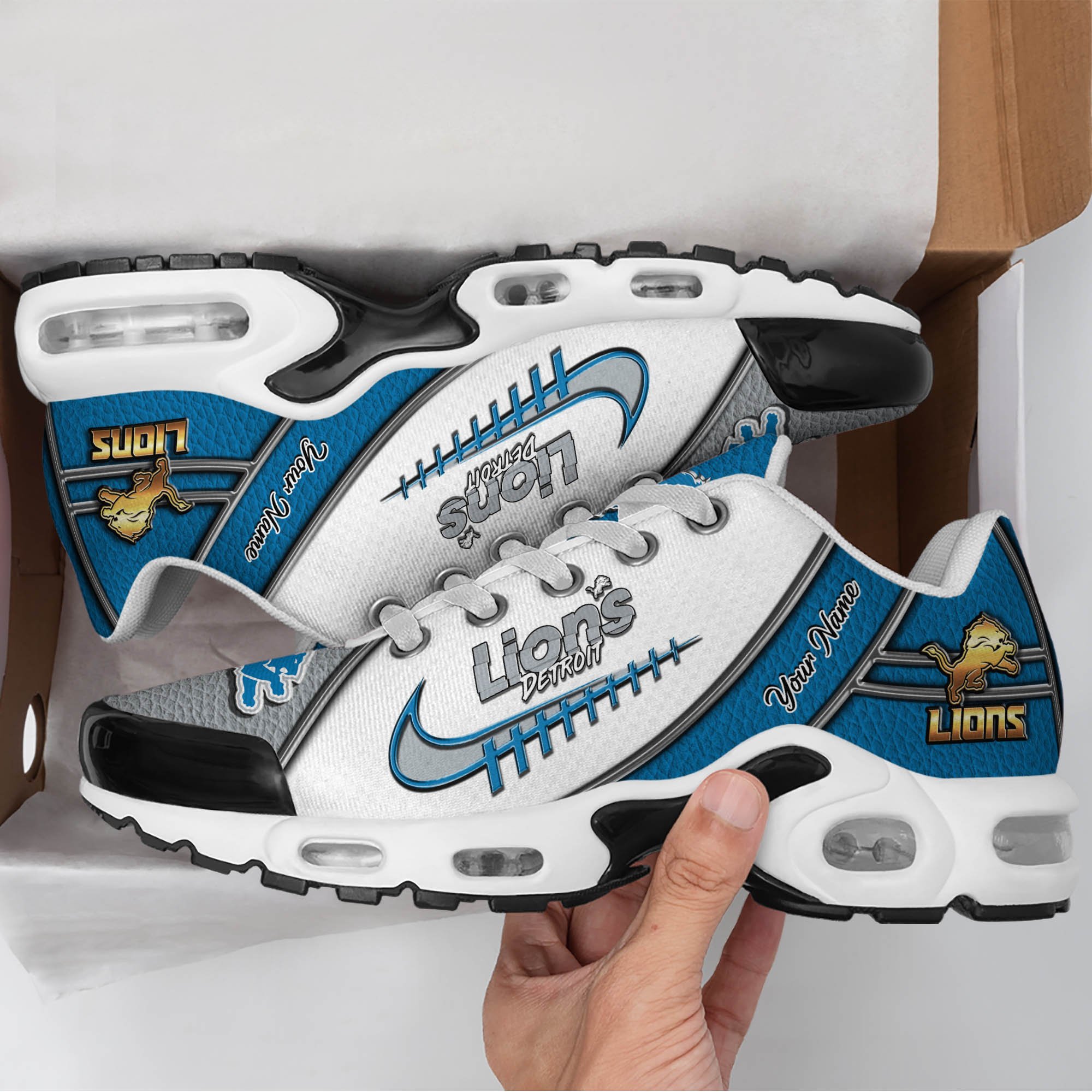 Detroit Lions TN Shoes 2026 Version Custom Your Name, Football Team Shoes 516