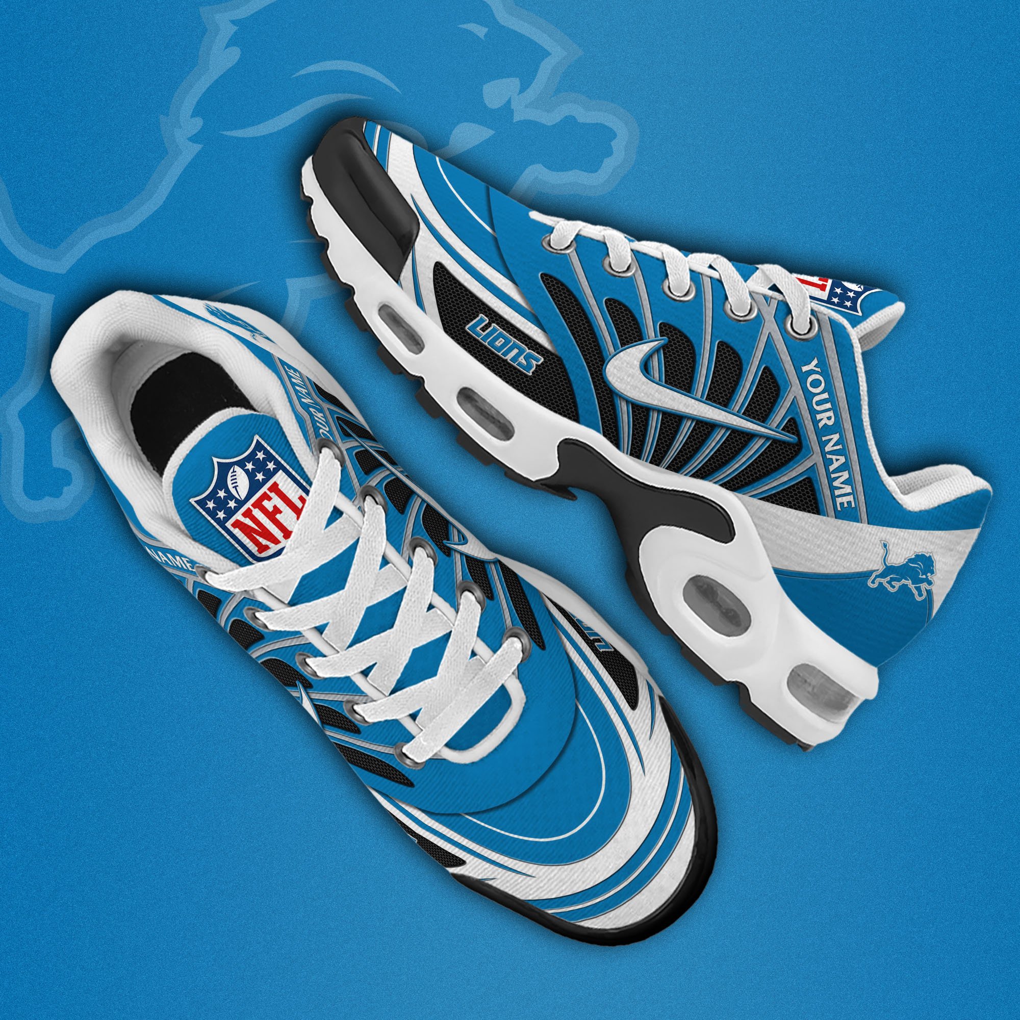 Detroit Lions TN Shoes 2026 Versions Custom Your Name 921
