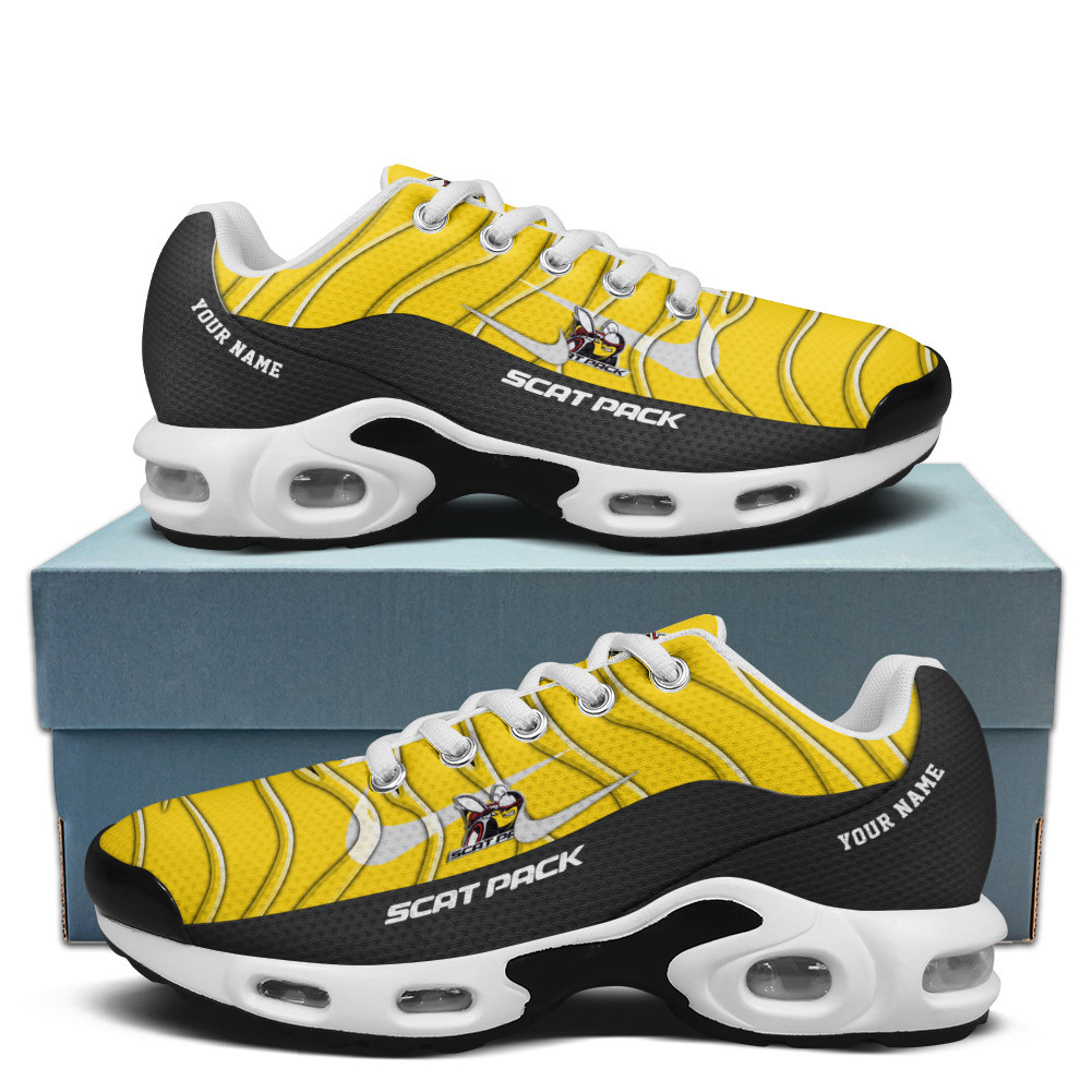 Dodge Challenger Scat Pack Vibrant Wave Custom Name TN Air Max Shoes Air Cushion Sneakers