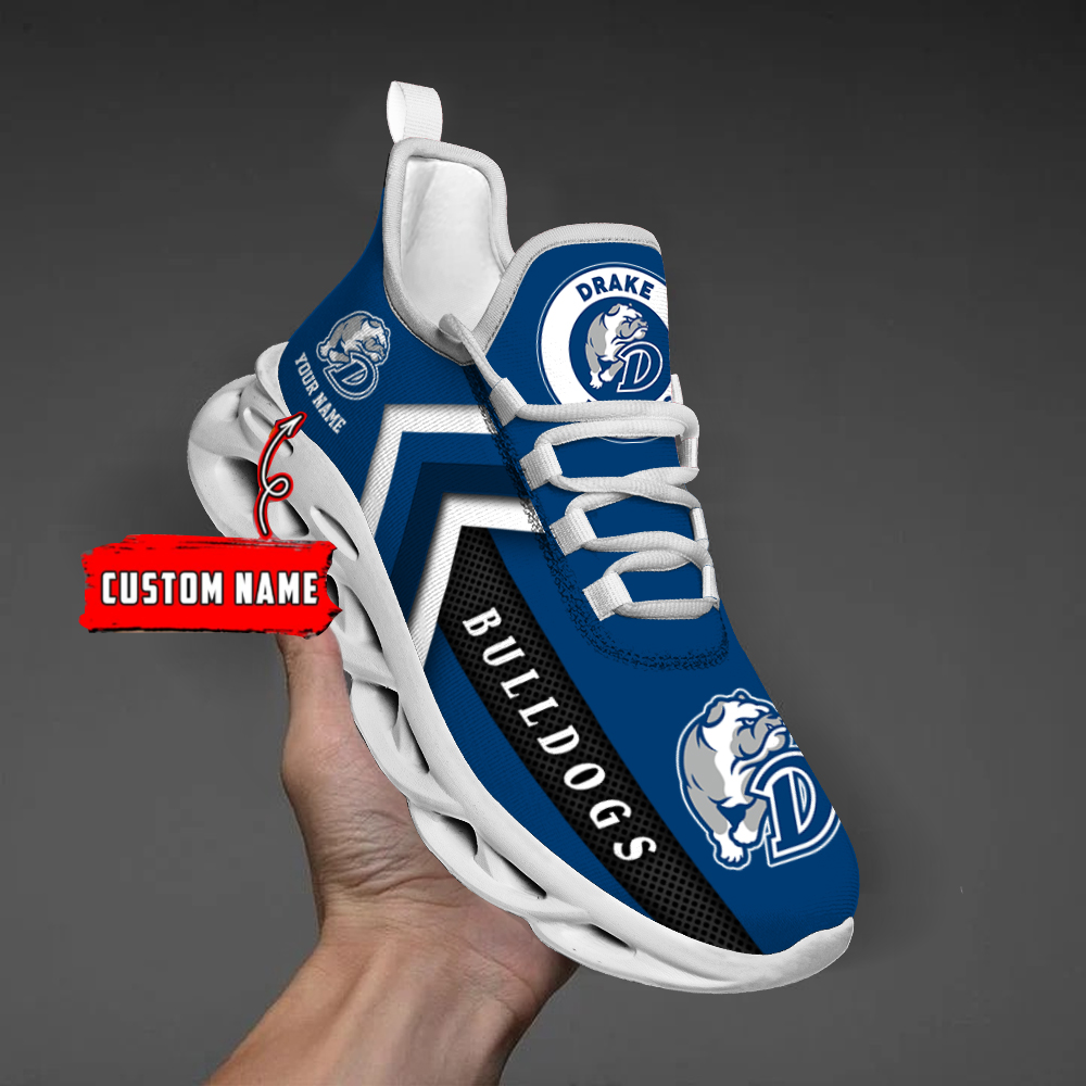 Drake Bulldogs Personalized Custom Name Max Soul Shoes DS003