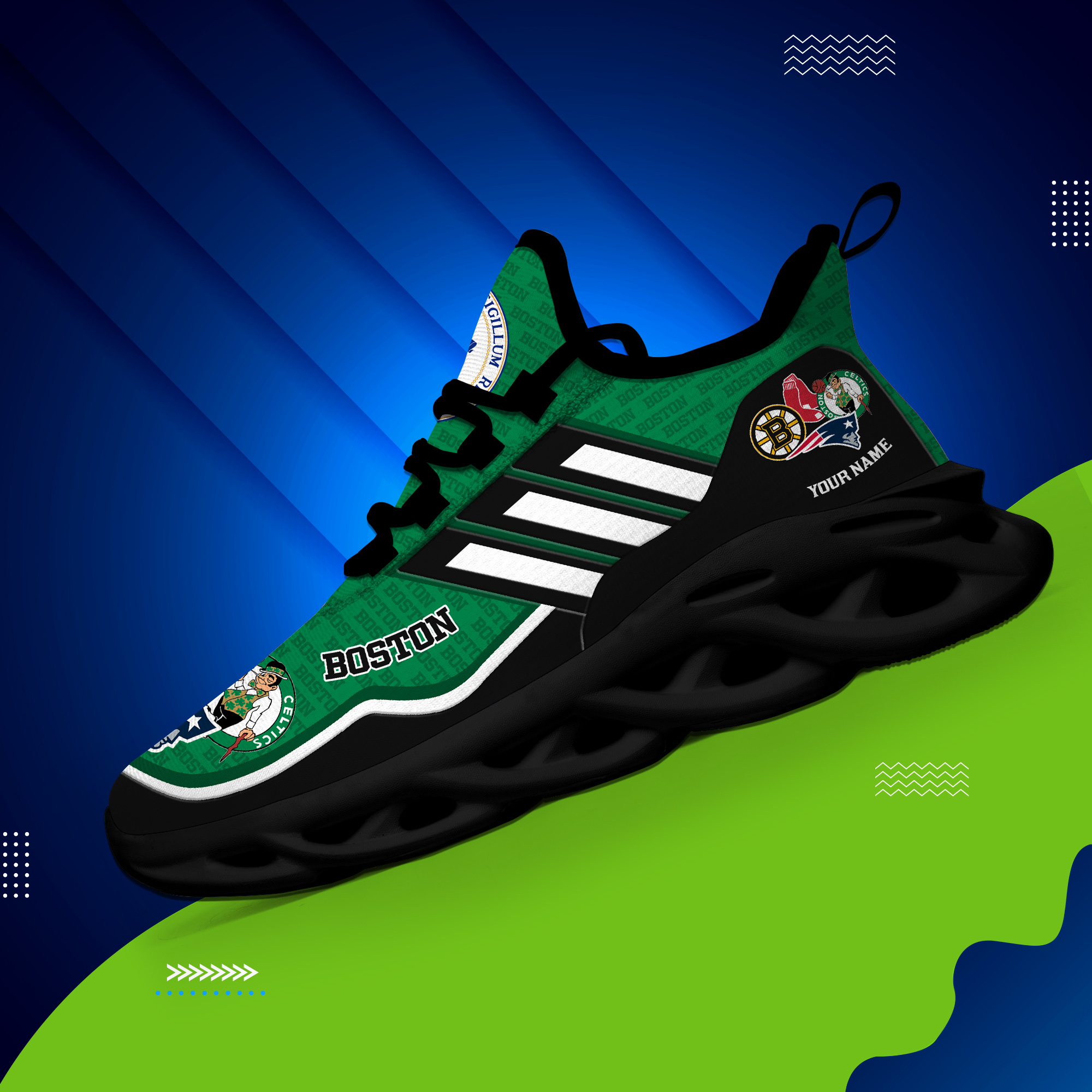 DS005 BostonGREEN002 Clunky Max Soul Shoes