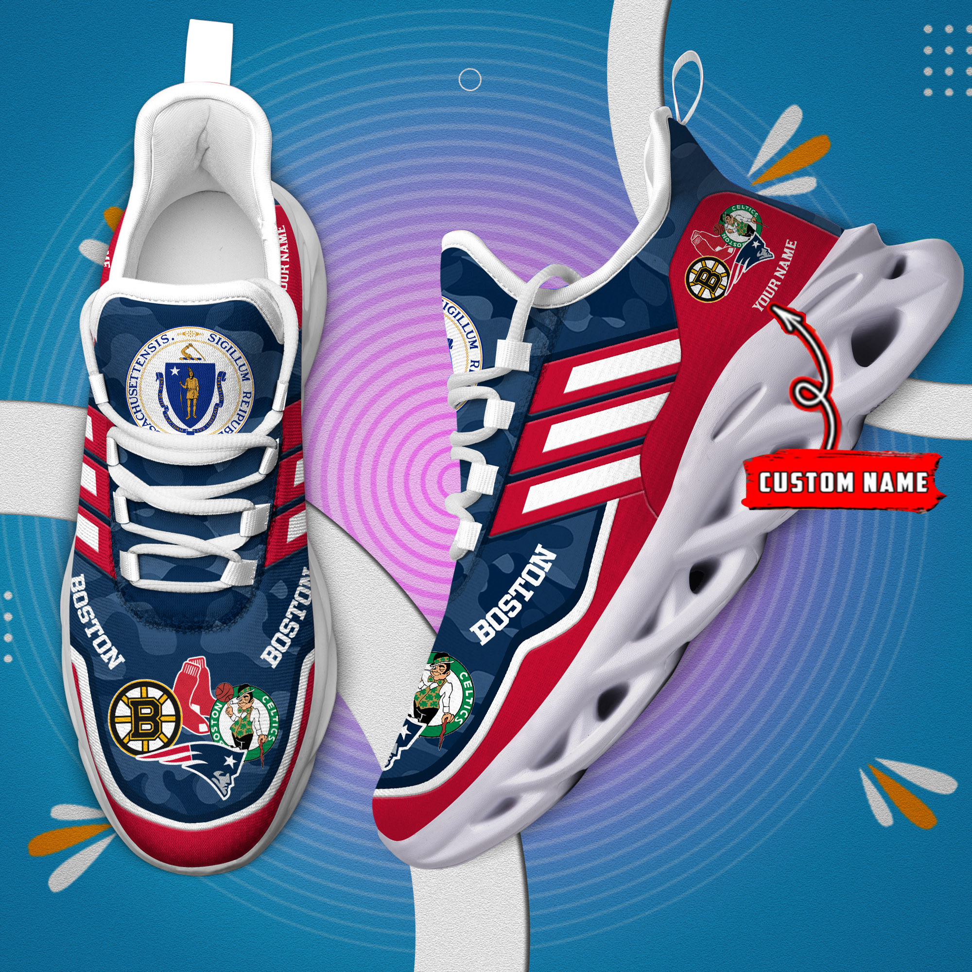 DS005 BostonNAVI001 Clunky Max Soul Shoes