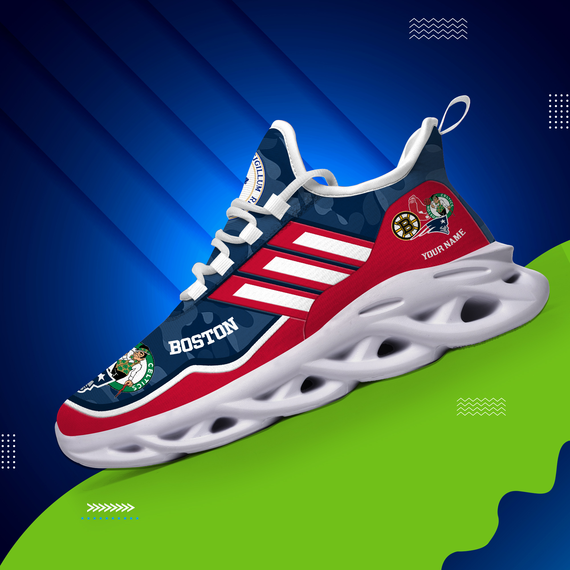 DS005 BostonNAVI001 Clunky Max Soul Shoes